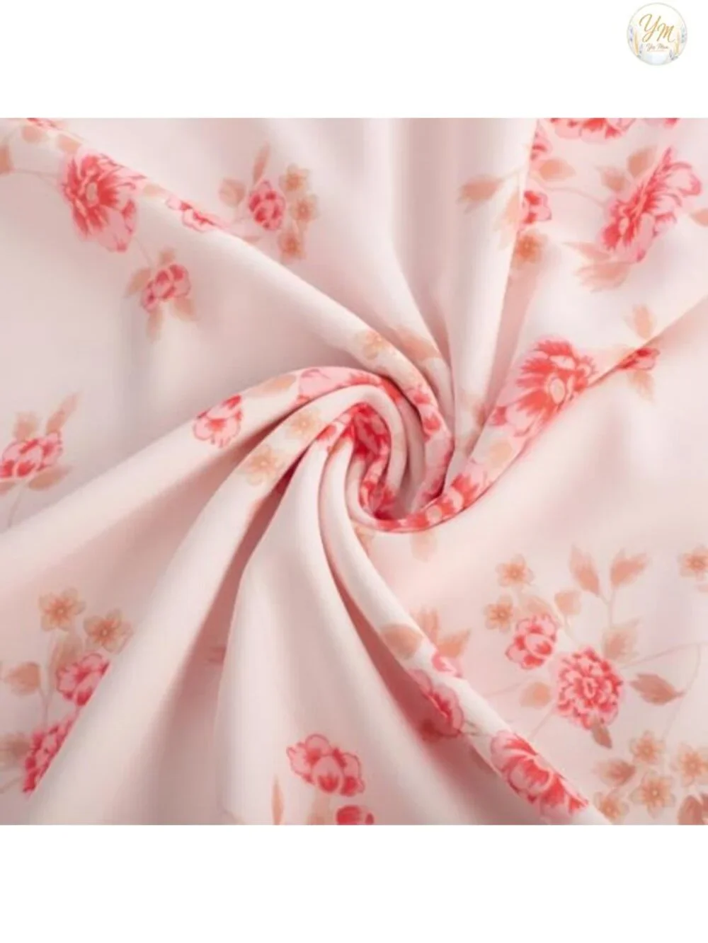 Women's Floral Puff Sleeve Chiffon Midi Dress with Pockets
